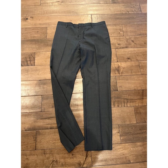 Burberry London Gray Plaid Dress Pants Modern Fit Size 52R-32R‎ - Picture 1 of 7